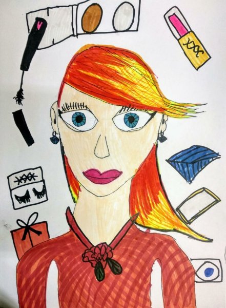 Профессия визажист рисунок