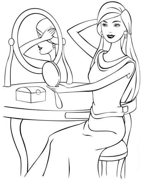 Раскраска. Барби