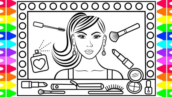 Раскраска макияж для детей