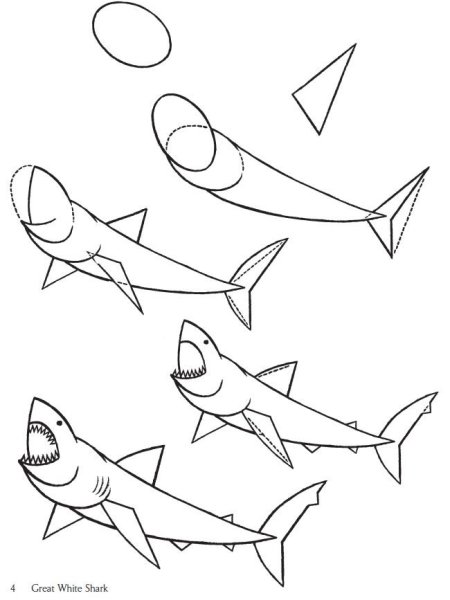 Акула карандашом