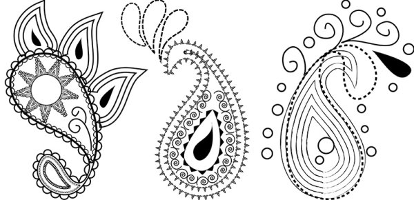 Турецкий огурец трафарет