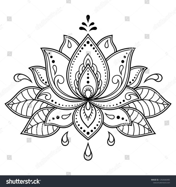 Мандала цветок индийского лотоса