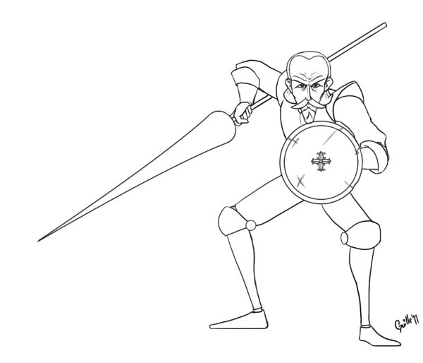 Дон Кихот карандашом