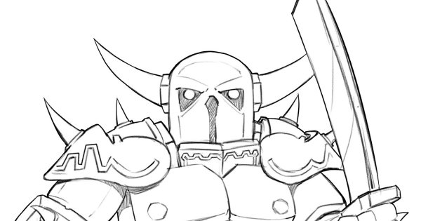 Раскраска ПЕККА клэш оф кланс