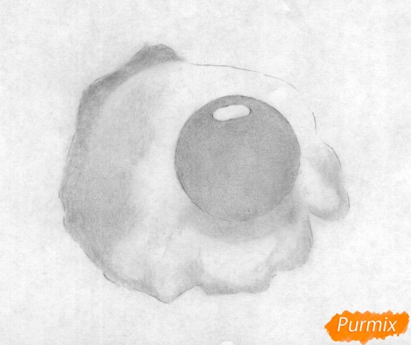 Яичница рисунок карандашом