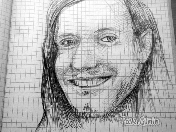 Егор Летов портрет ручкой