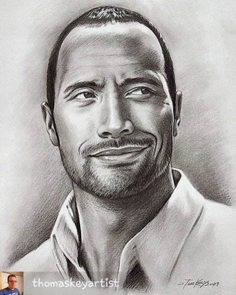 Скала Дуэйн Джонсон нарисовать