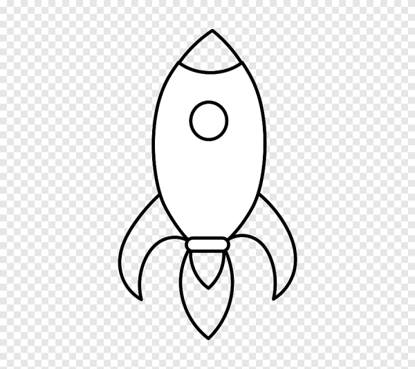 Ракета рисунок легкий
