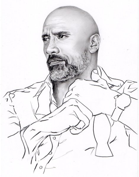 Дуэйн скала Джонсон раскраска