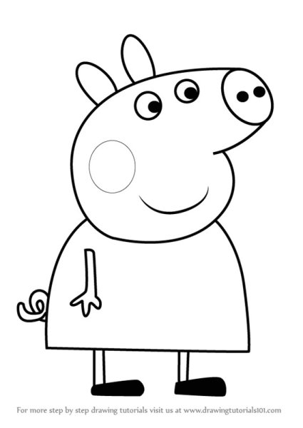 Свинка Пеппа нарисовать