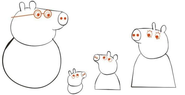 Свинка Пеппа рисунок карандашом