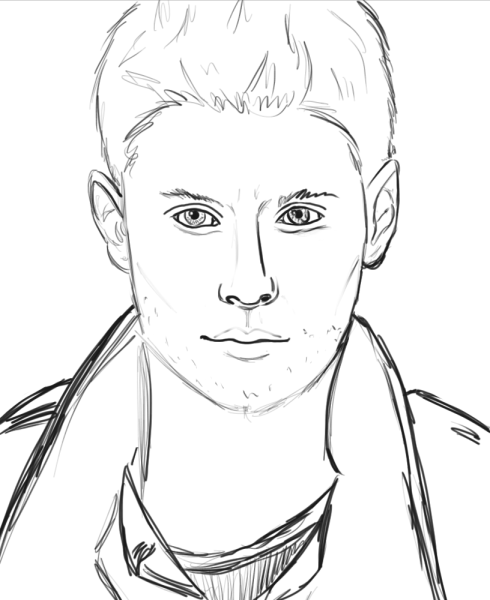 Раскраска Дин Винчестер