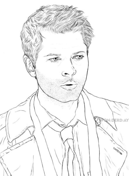 Дин Винчестер для срисовки