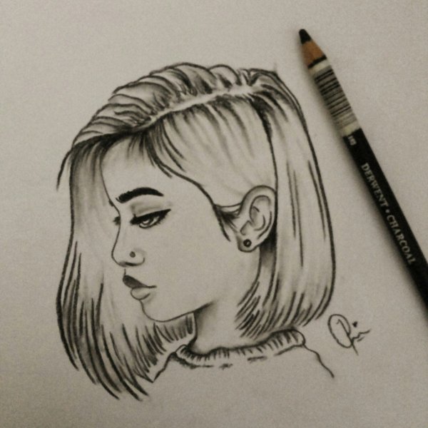Волосы для рисования девушки короткие