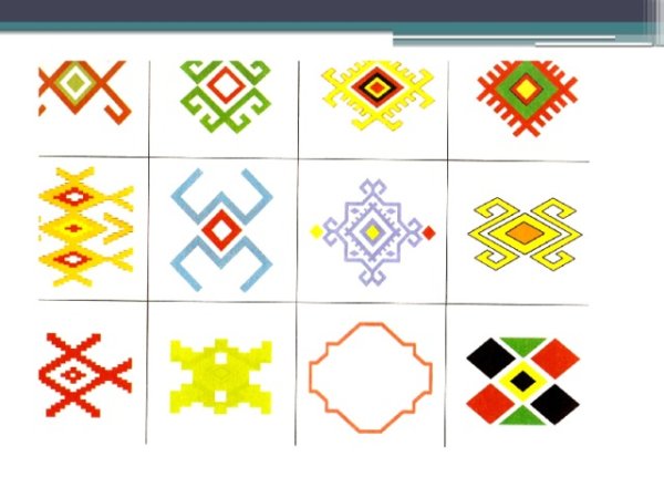 Башкирский орнамент Кускар а4