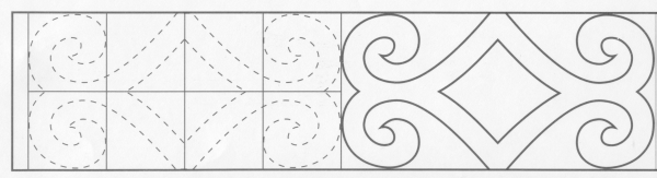 Казахский орнамент в полосе