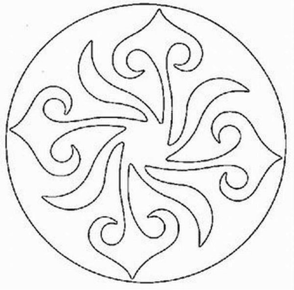 Татарский орнамент на тюбетейке раскраска