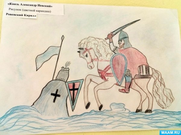 Александр Невский Ледовое побоище рисунок