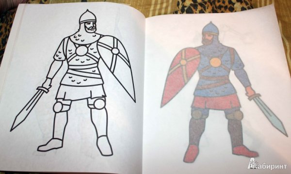 Богатырь для срисовки