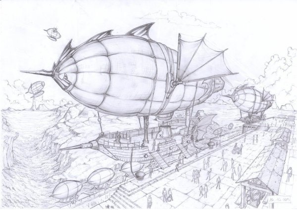 Дирижабль набросок