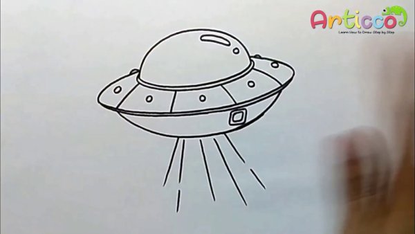 Рисование карандашами летающие тарелки