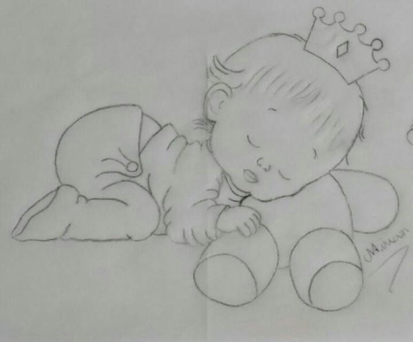 Рисунок новорожденного легкий