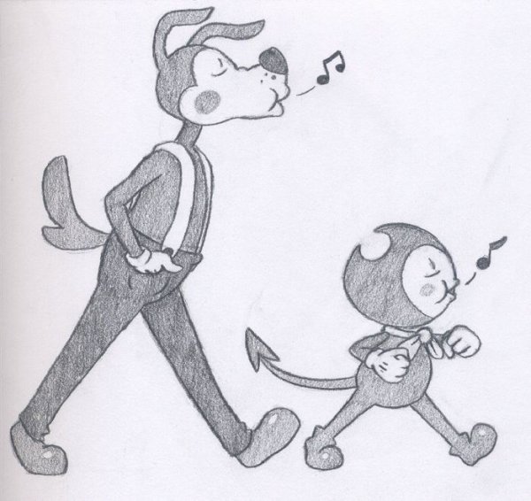 БЕНДИ И чернильная машина для срисовки