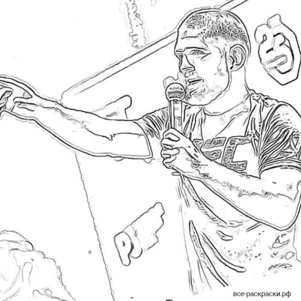 Портрет Хабиба Нурмагомедова карандашом