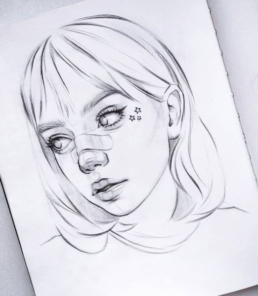 Портрет Дани Милохина карандашом