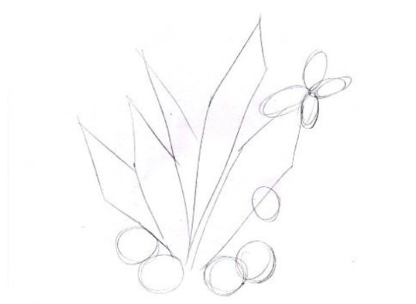 Ландыш рисунок пошагово