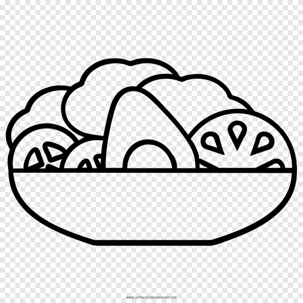 Салат раскраска для детей