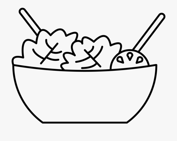 Салат раскраска для детей