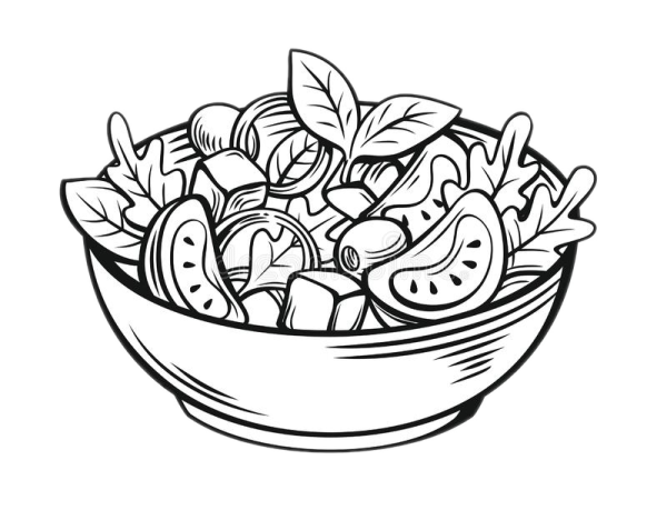 Салат раскраска для детей