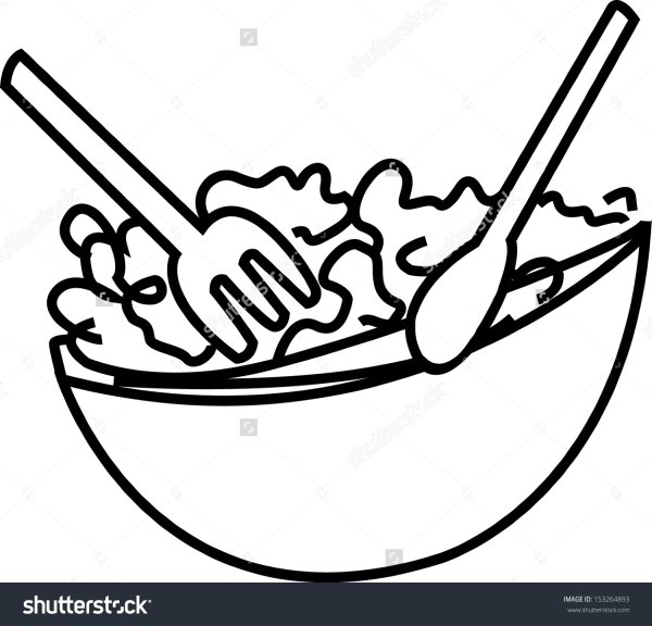 Салат раскраска для детей