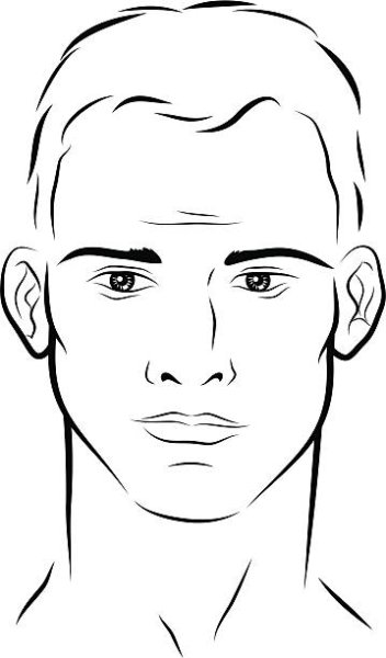 Макет лица мужчины