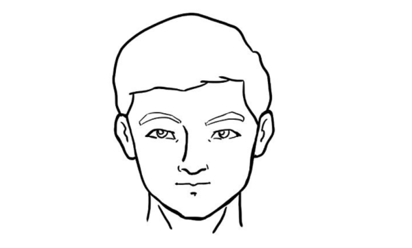 Раскраска лицо мужчины для детей