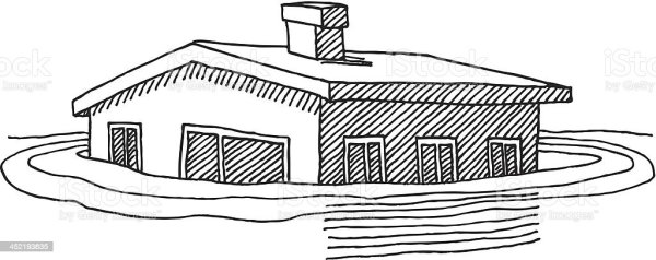 Наводнение рисунок легкий