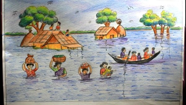 Половодье раскраска для детей