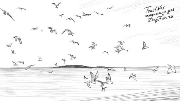 Птицы улетают раскраска