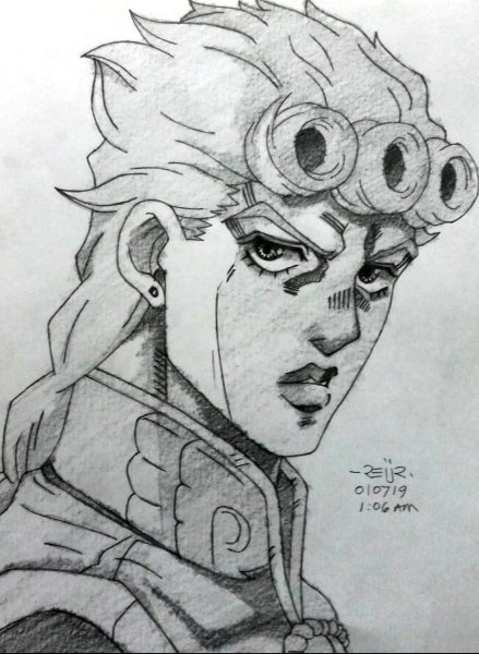 Нарисовать Джоджо Джорно