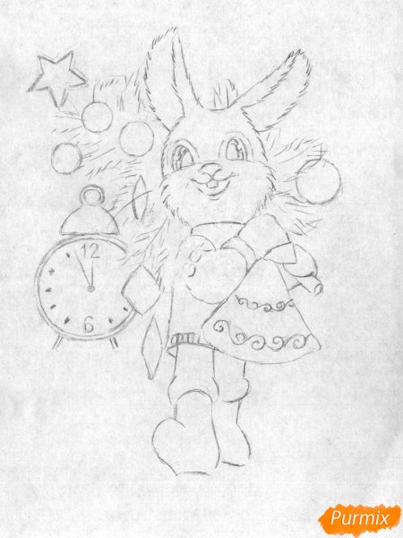 Новогодние рисунки для срисовки