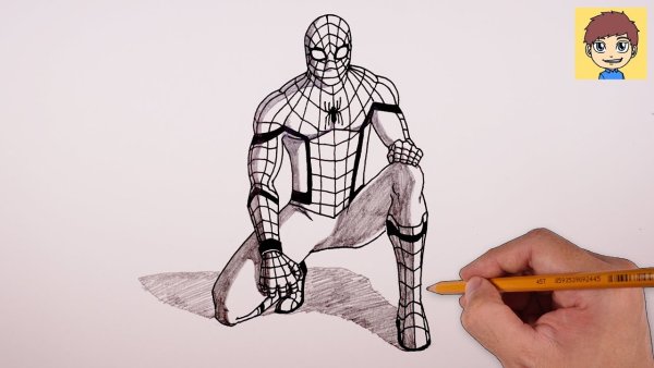 Как нарисовать человека паука