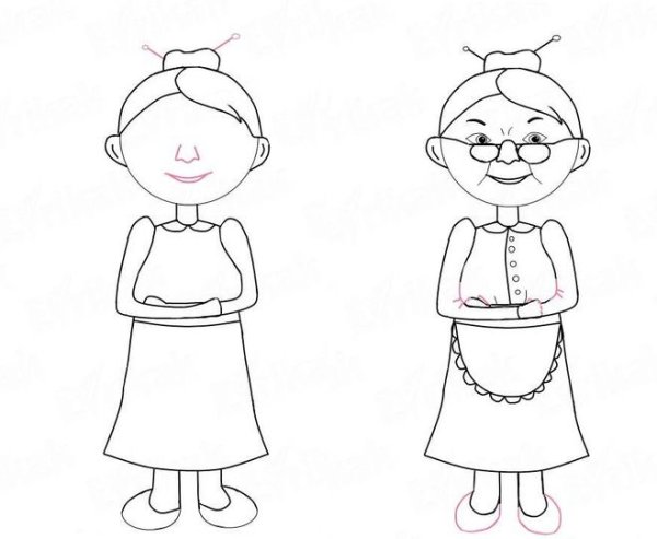 Бабушка рисунок