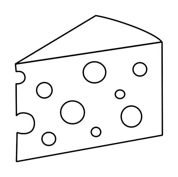Сыр картинка раскраска