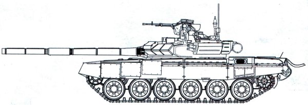 Танк т-80 сбоку