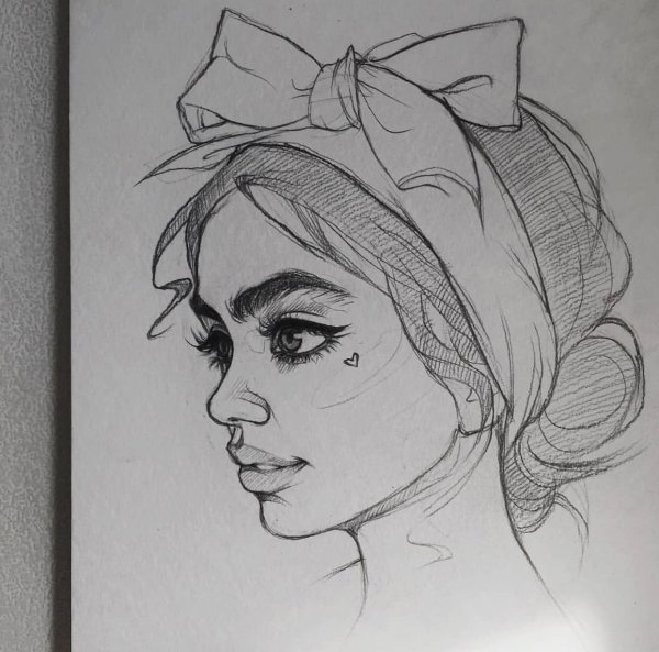 Портреты девушек для скетчбука