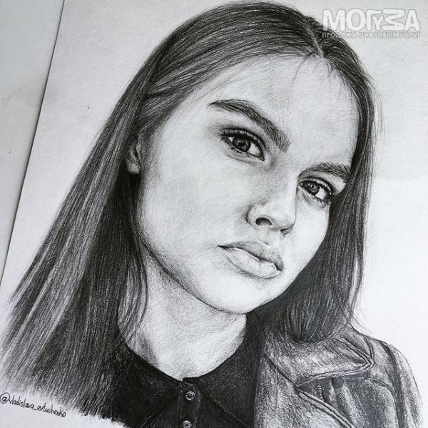 Диана рисунок карандашом