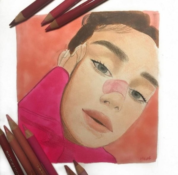 Портрет леди Дианы Зайцевой карандашом