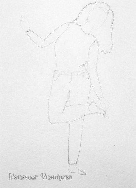 Наброски людей карандашом легкие