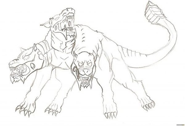 Цербер Аида раскраска